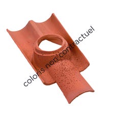 Pipe collar tile CANAL 160 Natural Red 